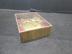 Vintage 1980 Raintree 24K Gold Overlay Fisherman 3.5&Prime; Belt Buckle
