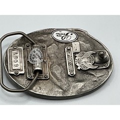 Vintage 1986 The Great American Buckle Co Linesman Pewter Belt Buckle 1809 Mens