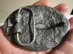 1991 WILD DEER SCENE BELT BUCKLE VERY HEAVY – GW-26