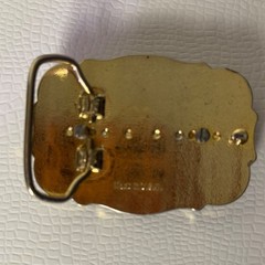 Unbranded Belt Buckle Unisex OS Gold Excellent Western Snakeskin Floral