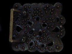 TG05166 VERY COOL **FLORAL ORNAMENTAL** HIPPIE ART FASHION BRASSTONE BELT BUCKLE