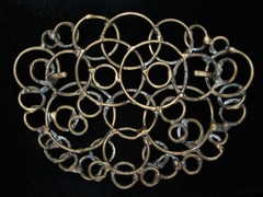 QK11169 *NOS* REALLY COOL **ABSTRACT ARTWORK** SOLID BRASS BELT BUCKLE