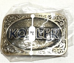 Vintage 1986 Kohler Limited Edition Brass Belt Buckle American Buckle Co USA NOS