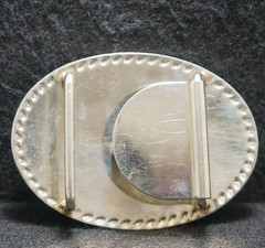 WJ11112 NICE VINTAGE 2002 **HELENA TRAP CLUB SINGLES LADY** GUN CLUB BELT BUCKLE