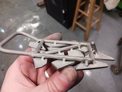 Abstract fragmented stainless steel belt buckle. Handmade RT ARTISAN WORKS