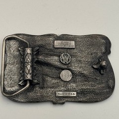 Vintage 1984 Bergamot Brass Works Steam Train Locomotive Belt Buckle U-149 USA