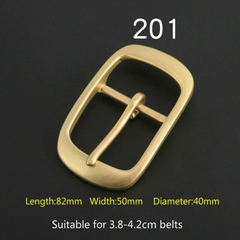 2Pcs Solid Brass Pin Buckle for Men Leather Belt Replacement Strap Accessory