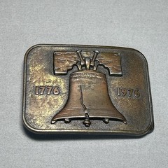 BICENTENNIAL LIBERTY BELL 1776 – 1976 COPPER TONED BELT BUCKLE