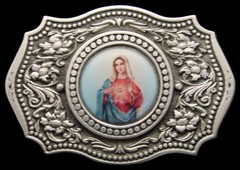 RG20124 *NOS* GREAT AMERICAN 2004 **MARY** MOTHER OF JESUS PEWIER BUCKLE