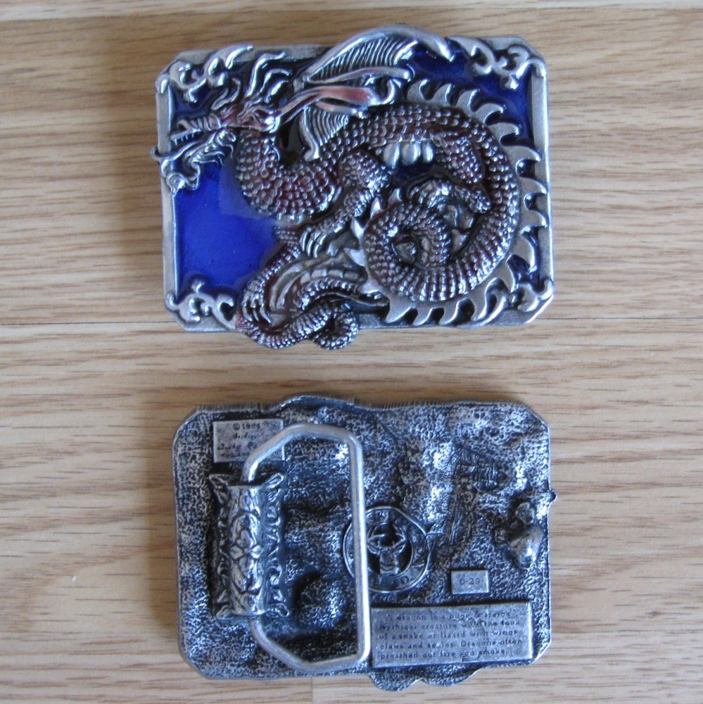 Dragon medieval belt buckle (choice colors)