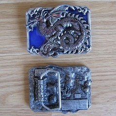 Dragon medieval belt buckle (choice colors)