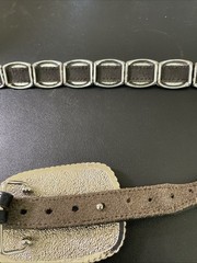 CLEAR CRYSTALS ART FASHION SILVERTONE BELT BUCKLE B FUSSY