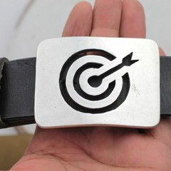 Target with Arrow Belt Buckle Metal Sports Design Modern Classic