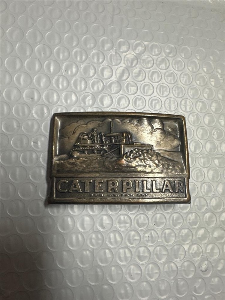 Vintage Caterpillar Bulldozer Belt Buckle