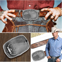 Western Belt Buckles Men Vintage Cowboy American Flag Belt Buckles Gifts for Men