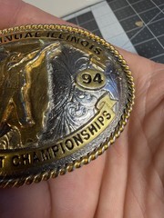 Vintage 1994 68th Annual Illinois State Skeet Championships Belt Buckle