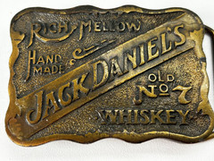 Vintage Jack Daniel’s Belt Buckle, Old No. 7 Rich Mellow, whiskey