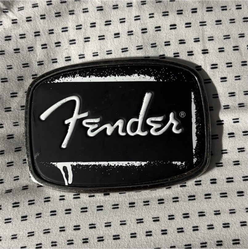 Fender Rectangular Interchangeable Logo Belt Buckle Metal Fits 1.5 in