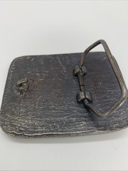 Vintage End Of The Trail Brass Belt Buckle Sculpture By James Earle Fraser Aged