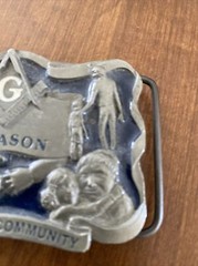 Vintage American Mason Pewter Belt Buckle Masonic-Buckles of America Ba-177 USA