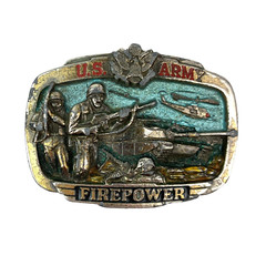 1981 US United States Army Firepower 3D Belt Buckle H1071