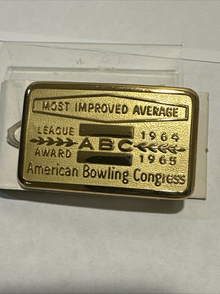 American Bowling Congress Belt Buckle Most Improved Average Award 1965-1965