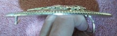 NWOT LARGE SILVER MIRROR STAR RED WHITE BLUE 3D EAGLE BELT BUCKLE 1 1/2&Prime; $65