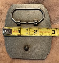 Jim Bean Whiskey Cowboy Rodeo Advertising Belt Buckle Country Western Solid