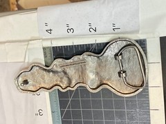 Guitar Flames 5&Prime; Wide Belt Buckle – Heavy Metal Style Figural Silver Color