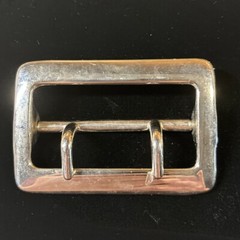Vintage Chrome Plated 2.25” Double Prong Duty Belt Buckle