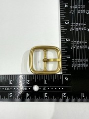 Solid Brass Raw Brass Center Bar Belt Buckle Made in Italy Fits 1&Prime; Belt Strap