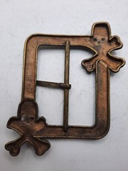Brass Double Skull Buckle Nice construction