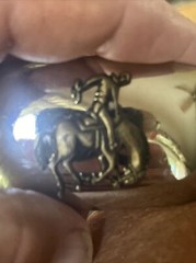 Western Belt Buckle Riding Bronco design
