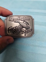 Remington Arms Company « First In The Field » Belt Buckle 1980 Canada Goose VTG