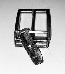 Reversible Belt Buckle Replacement Pin Buckle Rectangular Silver for 1.25” Wide