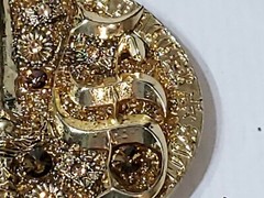 Gold Plated Crystal Belt Buckle by SILVER DAGGER Mythical Dungeon Theme $295