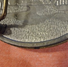 Vintage Cowboy Western Horse Bull Dogging German Silver Belt Buckle