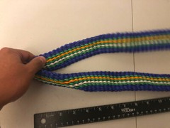 Handmade Nylon braided Men Women Belt Blue Green White Yellow 48in No Buckle