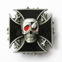 Belt Buckle – Iron Cross Skull