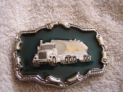 Vintage Belt Buckle Diesel Tanker Truck