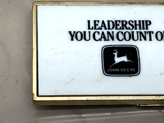 Vintage John Deere Belt Buckle Leadership You Can Count On Metal Tile