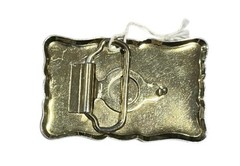B&O Railroad Belt Buckle Baltimore & Ohio Blue Enamel 3.75&Prime; Vintage Train