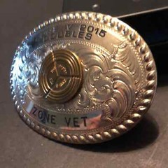 Wage’s Wages Texas Shooting Gun Clay Trap Vet Doubles Belt Buckle