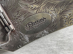 Nocona Mens Belt Buckle 3.75 x 2 in Cowboy Roper Western Rodeo Silver 1.5