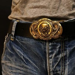 Belt buckle Alien, Steampunk brass belt buckle, Skull belt buckle