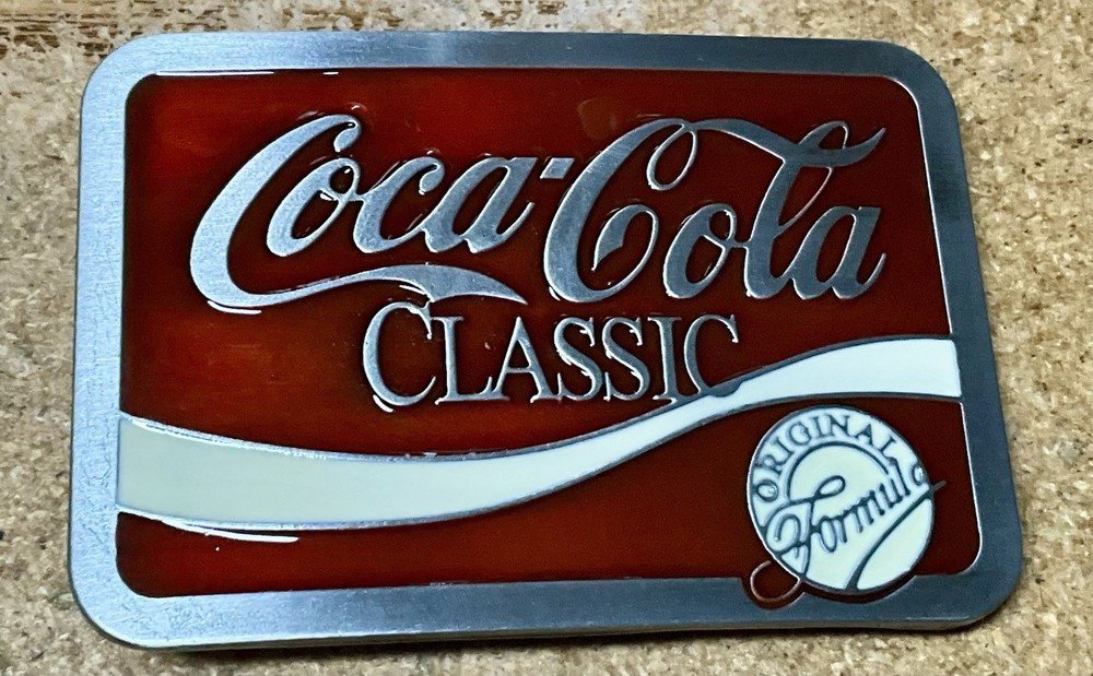 Metal Belt Buckle – Coca-Cola Classic Coke Original Formula