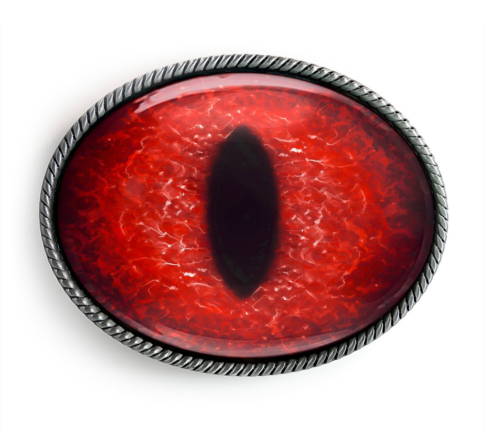 Monster Eye Belt Buckle – Red Dragon Eyeball Belt Buckle – 131-E