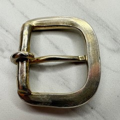 Silver Gold Tone Rounded Belt Buckle Simple Basic – 1.79&Prime; x 2.20&Prime;