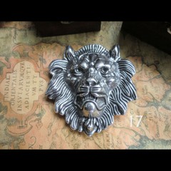 Quality Desig Solid Brass 925 Silver/Gold lion head Belt Buckle cowboy 40mm 1.5&Prime;