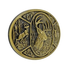 Men&rsquo;s Deer Belt Buckle Bucks Hunter Antique Bronze Tone Western Fits 1.5&Prime; Belt